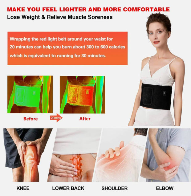 UNIFICATION ThermaLight360™ - Pain Relief & Slimming Belt + Red Light Mastery Guide